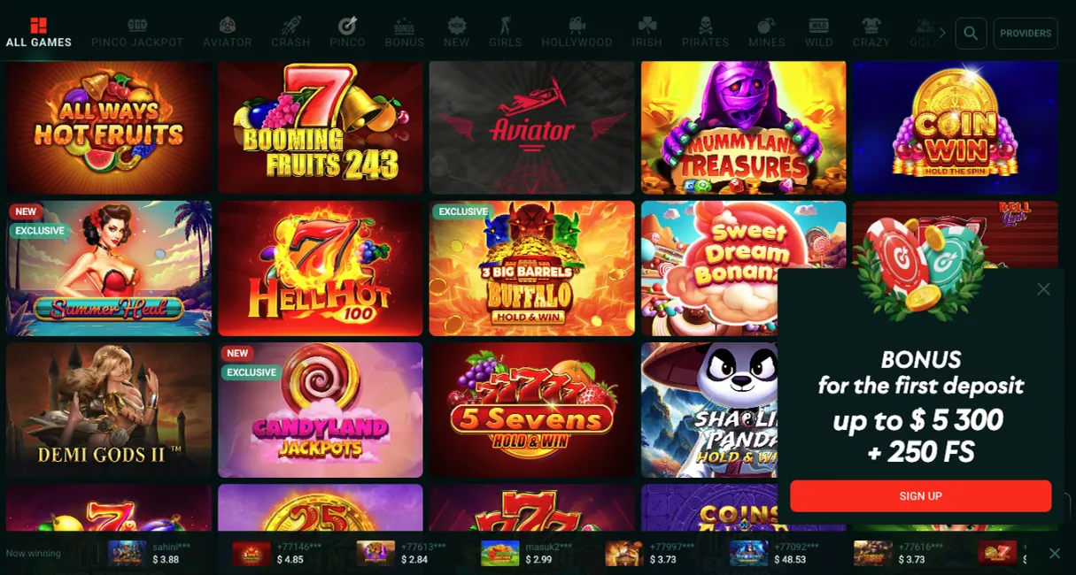 casino pinco online